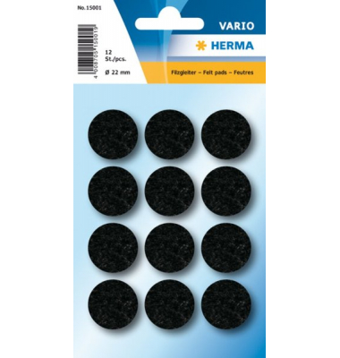 Filzgleiter schwarz 22 mm 12 St 1Pack