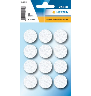 Filzgleiter weiss 22 mm 12 St 1Pack