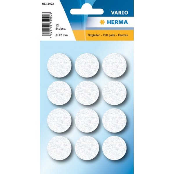 4008705887045 - Filzgleiter weiss 22 mm 12 St 1Pack 4008705887045 HERMA 15002 10 Stück