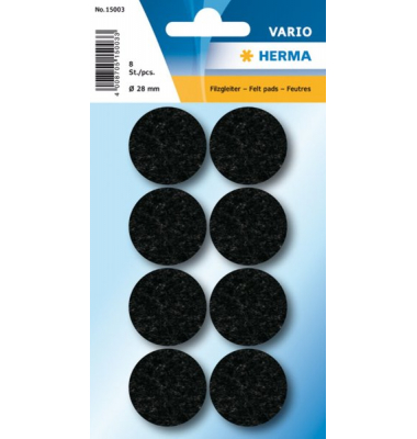 Filzgleiter schwarz 28 mm 8 St 1Pack