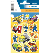 Schmucketikett Decor Baustelle 3Bl 1Pack