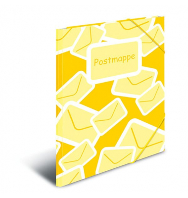 Postmappe Postmappe 7129, A4 gelb Polypropylen (PP), mit 3 Einschlagklappen