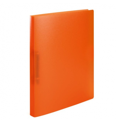 Ringbuch 19162, A4 2 Ringe 25mm Ring-Ø PP orange-transparent