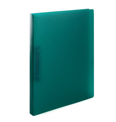 Ringbuch 19168, A4 2 Ringe 25mm Ring-&Oslash; Polypropylen (PP) dunkelgr&uuml;n-transparent