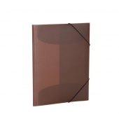 Sammelmappe Transluzent -Designserie 19522, A3 braun transluzent, 0,4cm - 2cm F&uuml;llh&ouml;he, Polypropylen (PP)