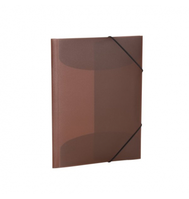 Sammelmappe Transluzent -Designserie 19522, A3 braun transluzent, 0,4cm - 2cm F&uuml;llh&ouml;he, Polypropylen (PP)