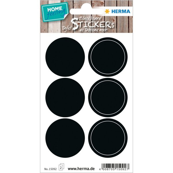 4008705912068 - HOME Tafeletiketten Kreise 2 Blatt  1 Pack 4008705912068 HERMA 1