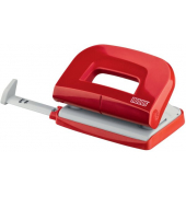 Bürolocher E210 Evolution 025-0543, rot/grau, bis 1mm 10 Blatt, mit Anschlagschiene