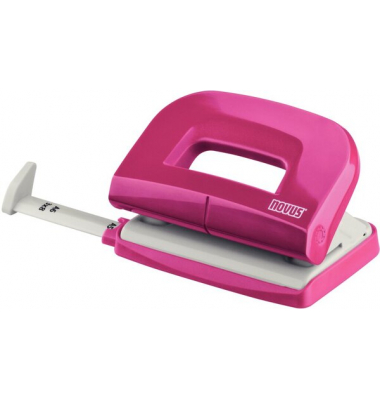 Locher E 210 fresh, bis 10 Blatt fresh pinkgrau, Anschlagschiene