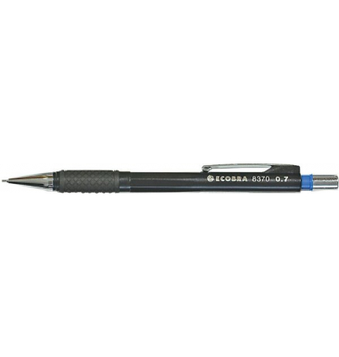 Ecobra Druckbleistift 0,7mm mit Farbring blau, gum. Griffzone