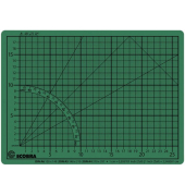 Schneidematte, 30x22cm, grünschwarz 5-lagig, bedruckt mit 10-und 50mm