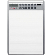 Klemmbrett 788249, A4, silber, Aluminium, inkl Aufh&auml;nge&ouml;se