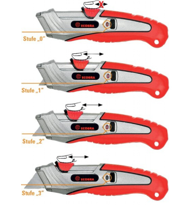 Ecobra Profi-Sicherheits-Cutter Trapezklinge