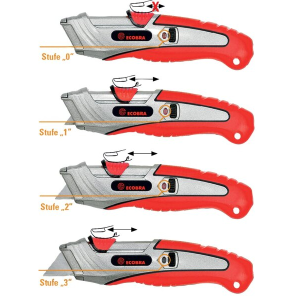 4011123624208 - Proficutter 19mm Trapezklinge automatischer Klingenrückzug 4011123624208 Ecobra