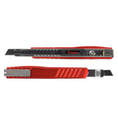 Premium-Cutter, Metallgehäuse rot, für 9 mm, 4-Punkt-Arretierung,