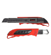 Ecobra Premium-Cutter, Metallgehäuse rot, 18 mm, 4-Punkt-Arretierung,