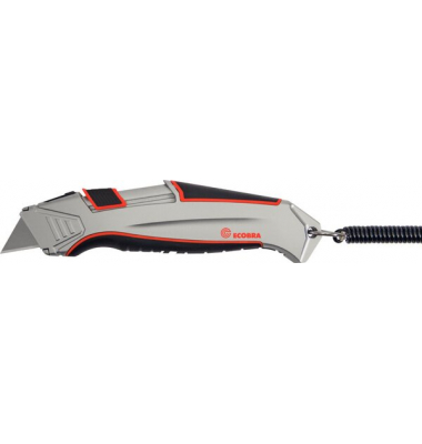 Sicherheits-Cutter, Aluminuim, inkl. Kunstsstoff-Halter, Einrast-