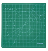 Rotierende Schneidematte 31,5x31,5cm, grün, 6-lagig, Skalierung 30 x 30 cm.
