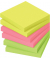 Haftnotizen 5854-21, 75x75mm, farbig sortiert (gelb/pink/gr&uuml;n), quadratisch