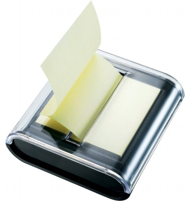 Spender für Z-Notes 75 x 75mm schwarz inkl. 1 Block mit 50 Blatt