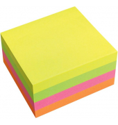 Haftnotizen 5654-39, 75x75mm, farbig sortiert (pink/gelb/gr&uuml;n/orange)