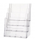 Tischprospekthalter glasklar DIN A4 hoch 4 Fächer