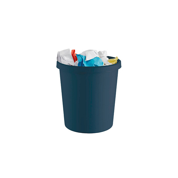 4012086022834 - helit Papierkorb the green german 18 Liter Abfalleimer aus mindestens 80% recyceltem Kunststoff Farbe blau