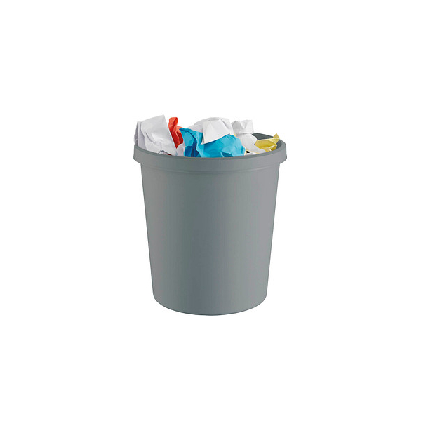 4012086022872 - helit Papierkorb the green german 18 Liter Abfalleimer aus mindestens 80% recyceltem Kunststoff Farbe lichtgrau 4012086022872 - helit Papierkorb the green german 18 Liter Abfalleimer aus mindestens 80% recyceltem Kunststoff Farbe lichtgrau