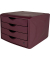 Schubladenbox the green chameleon  bordeaux DIN A4 mit 4 Schubladen
