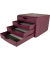 Schubladenbox the green chameleon  bordeaux DIN A4 mit 4 Schubladen
