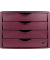 Schubladenbox the green chameleon  bordeaux DIN A4 mit 4 Schubladen
