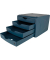 Schubladenbox the green chameleon  blau DIN A4 mit 4 Schubladen