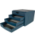 Schubladenbox the green chameleon  blau DIN A4 mit 4 Schubladen