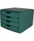 Schubladenbox the green chameleon  grün DIN A4 mit 4 Schubladen