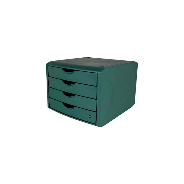 4012086022933 - Schubladenbox mit 4 Schubladen The Green Chameleon A4 Kunststoff Grün 215 x 265 x 332 mm