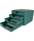 Schubladenbox the green chameleon  grün DIN A4 mit 4 Schubladen