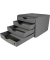 Schubladenbox the green chameleon  grau DIN A4 mit 4 Schubladen