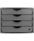 Schubladenbox the green chameleon  grau DIN A4 mit 4 Schubladen