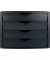 Schubladenbox the green chameleon  schwarz DIN A4 mit 4 Schubladen