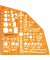 Rumold Ausbildungsschablone Metall, orange,f.Ausbildung aller Metallberufe