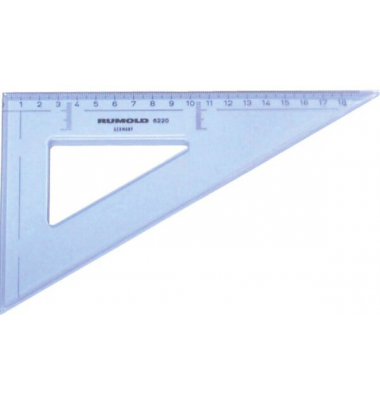 Rumold Zeichendreieck 60°, 20 cm, mm-Teilung, hochwertiger Kunststoff,