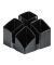 Stifteköcher Scala 4 Fächer schwarz 125x125x100