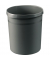 Papierkorb GRIP, 18 Liter, mit 2 Griffmulden, extra stabil, rund, dunkelgrau
