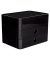Schubladenbox Smart-Box Plus Allison 1100-13 schwarz/schwarz 2 Schubladen geschlossen mit Utensilienbox