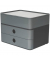 Schubladenbox Smart-Box Plus Allison 1100-19 DarkGrey/GraniteGrey 2 Schubladen geschlossen mit Utensilienbox