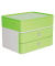 Schubladenbox Smart-Box Plus Allison 1100-80 SnowWhite/LimeGreen 2 Schubladen geschlossen mit Utensilienbox