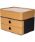 Schubladenbox Smart-Box Plus Allison 1100-83 DarkGrey/CaramelBrown 2 Schubladen geschlossen mit Utensilienbox