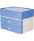 Schubladenbox Smart-Box Plus Allison 1100-84 SnowWhite/SkyBlue 2 Schubladen geschlossen mit Utensilienbox