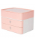 Schubladenbox Smart-Box Plus Allison 1100-86 SnowWhite/FlamingoRose 2 Schubladen geschlossen mit Utensilienbox