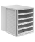 Schubladenbox Schrank-Set 1401-11 lichtgrau/lichtgrau 5 Schubladen offen